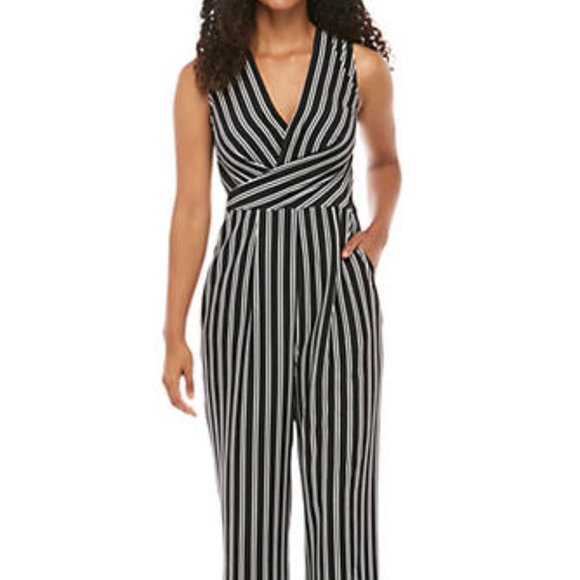 NWT Madison Sleeveless Stripe Jumpsuit - Picture 13 of 13
